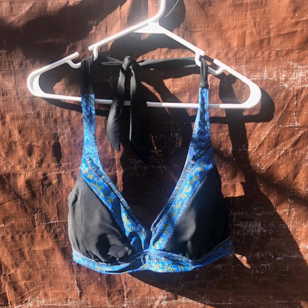 Athleta Bikini Top With Print Trim
